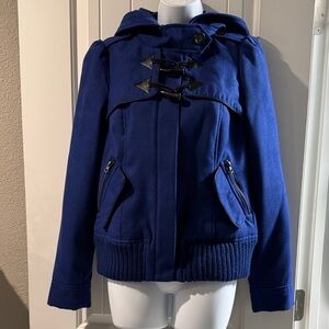 Women’s Hooded Toggle Jacket in Deep Blue